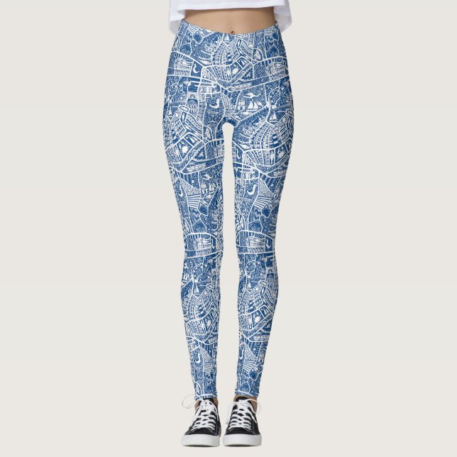 Leggings azul marino rural (Anverso)