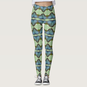Leggings Azul Morfo Mariposa Moda Ala Legado