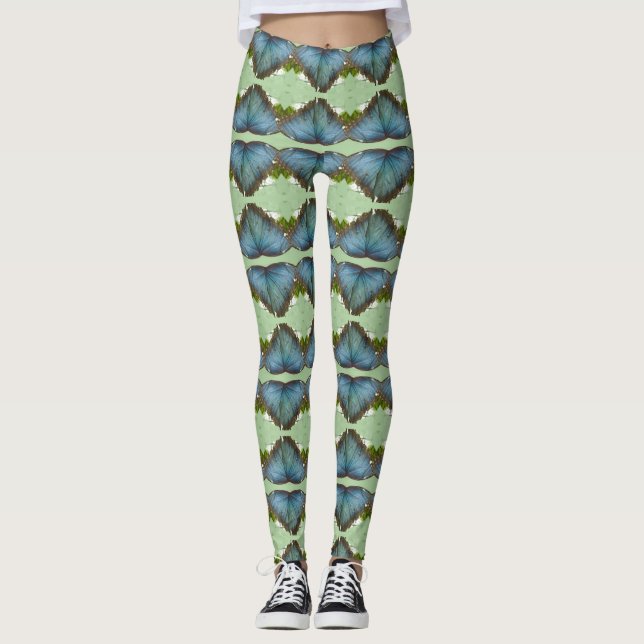 Leggings Azul Morfo Mariposa Moda Ala Legado (Anverso)