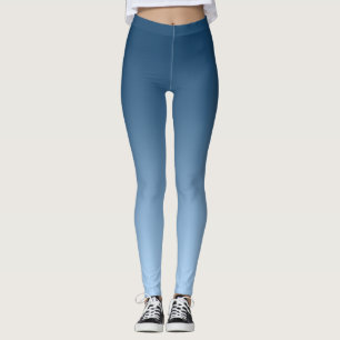 Leggings Azul neutral y llano de la pendiente