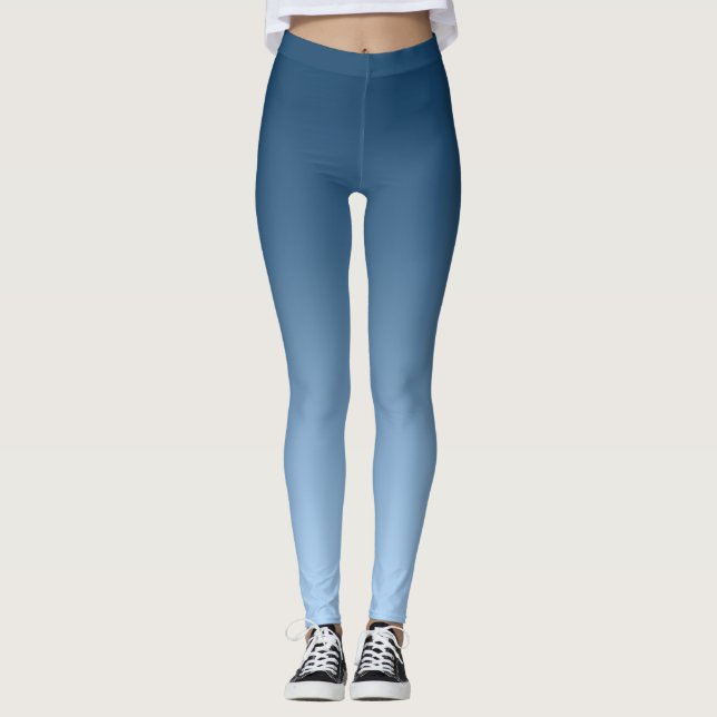 Leggings Azul neutral y llano de la pendiente (Anverso)