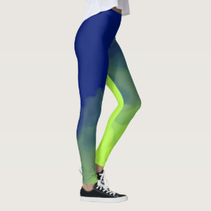 Leggings Azul oscuro ahumado y verde