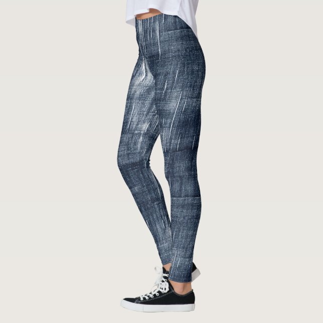 Leggings Azul oscuro Jean Faux Denim (no denim real) (Izquierda)