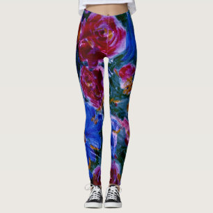 Leggings azul oscuro, marrón, entrenamiento o diversión de