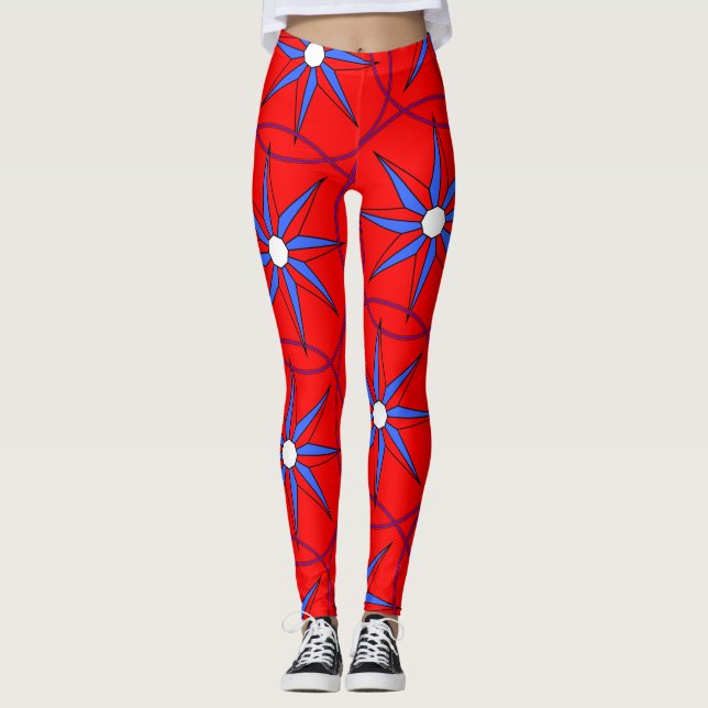 Leggings Azul rojo Ir (Anverso)