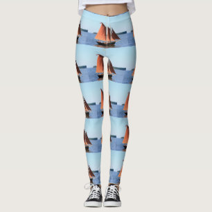 Leggings azul rojo-navegado del schooner