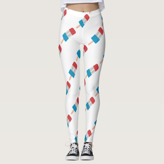 Leggings azul rojo Popsicle (Anverso)