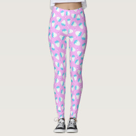 Leggings Azul rosado de fresa