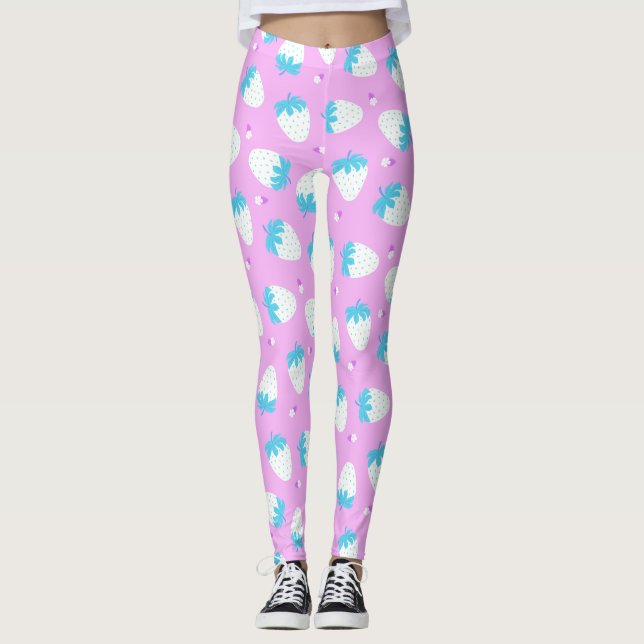Leggings Azul rosado de fresa (Anverso)
