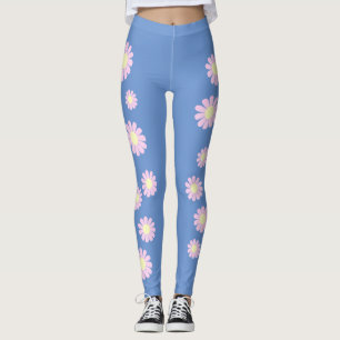 Leggings Azul rosado margarita