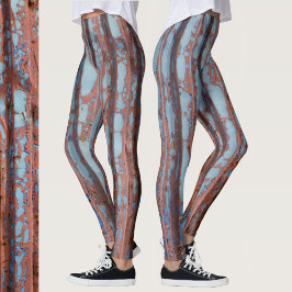 Leggings Azul urbano y rojo