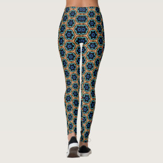 Leggings Azul y amarillo floral simple