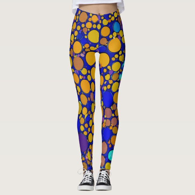 Leggings AZUL Y AMARILLO PURPLE Leguas de cumpleaños (Anverso)