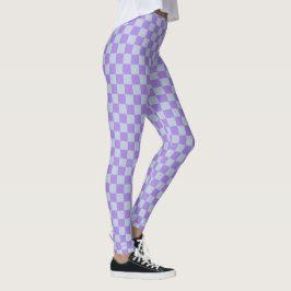 Leggings Azul y lavanda suaves y bajo control