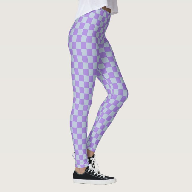 Leggings Azul y lavanda suaves y bajo control (Derecha)