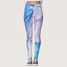 Leggings Azul y Morado Marcado