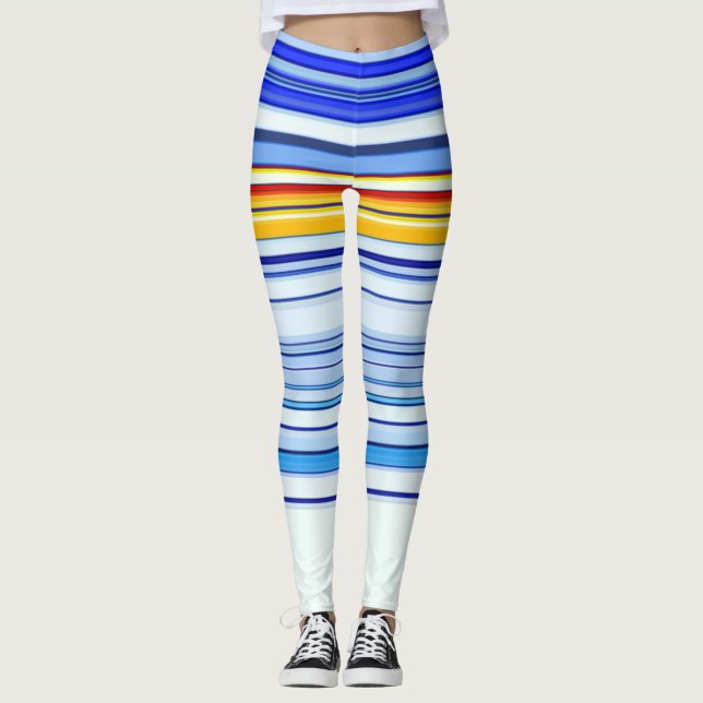 Leggings Azul y Naranja (Anverso)