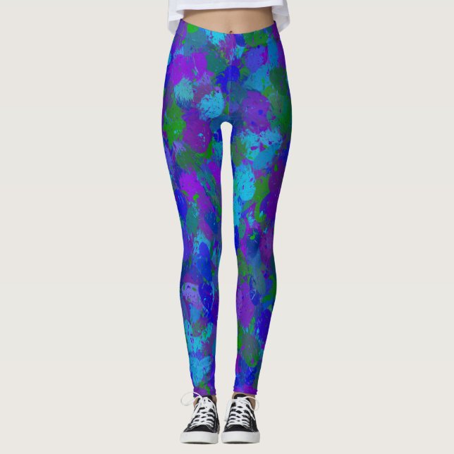 Leggings Azul y púrpura (Anverso)