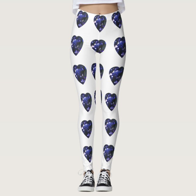 Leggings Azul zafiro del corazón (Anverso)