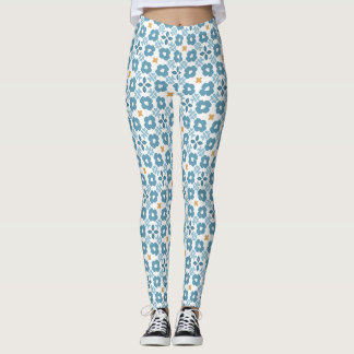 Leggings Azulejo Floral Mediterráneo