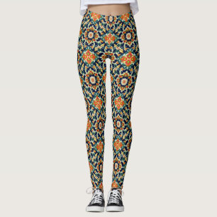 Leggings Azulejos florales mediterráneos
