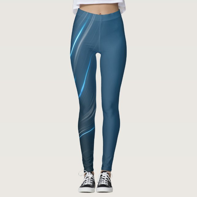 Leggings Azules del remolino (Anverso)