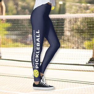 Leggings Azules marinos de encargo deportivos del nombre