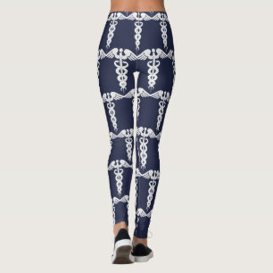 Leggings Azules marinos elegantes de cuidado del símbolo