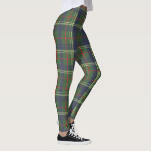 Leggings Azules marinos y verde comprobados tela escocesa