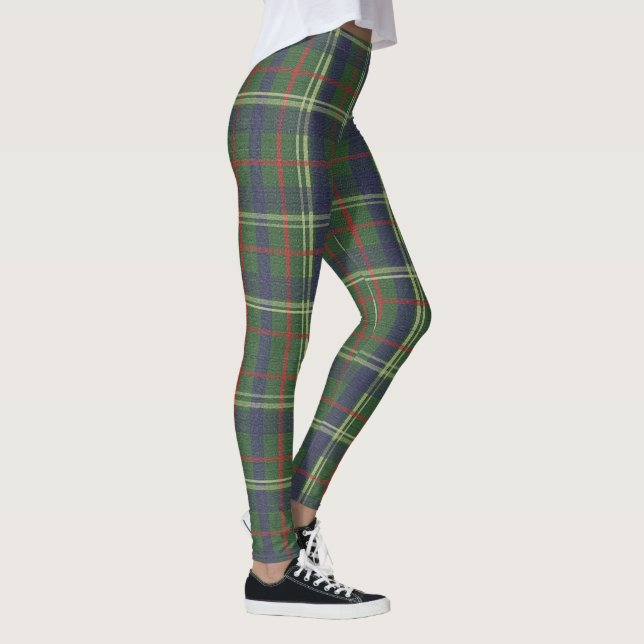 Leggings Azules marinos y verde comprobados tela escocesa (Derecha)