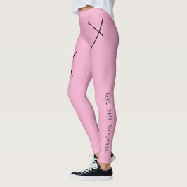 Leggings Bailando El Día Negro&Pink Minimal X Arte