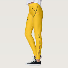 Leggings Bailando El Día Negro y Naranja Mínimo X Arte