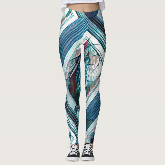 Leggings Bailarina Belly de arte decenal cubista (Anverso)
