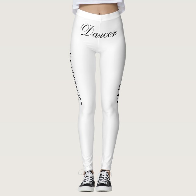 Leggings bailarina negra en blanco (Anverso)
