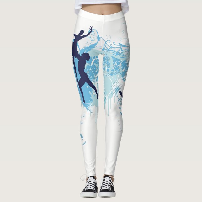 Leggings Bailarinas de ballet levanta impresión (Anverso)