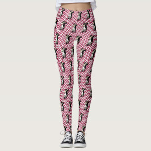 Leggings Bailarinas de tango Borgoña y Geométrica Blanca