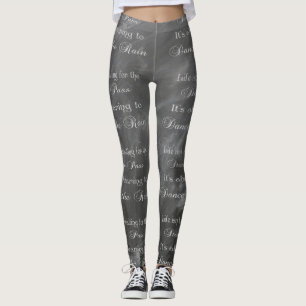 Leggings Baile De Baile En El Tablero De Lluvia