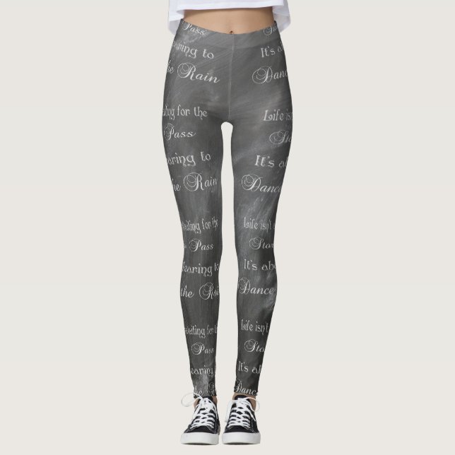 Leggings Baile De Baile En El Tablero De Lluvia (Anverso)