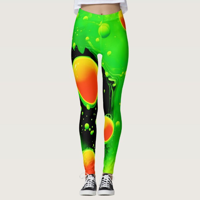 Leggings Baile de Burbujas Neon Eléctricas (Anverso)