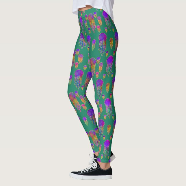 Leggings Baile subacuático con agua de lluvia verde (Izquierda)