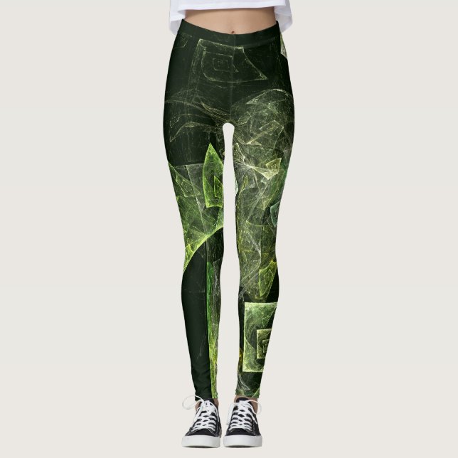 Leggings Balanza torcida Resumen Arte (Anverso)