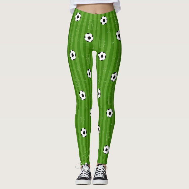 Leggings Balas De Fútbol Para El Campo De La Grasa Verde (Anverso)