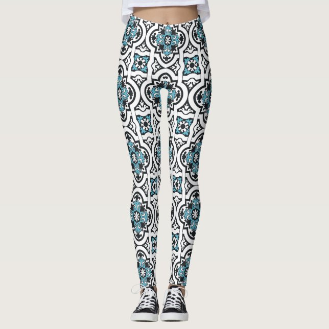 Leggings Baldosa azul portuguesa (Anverso)