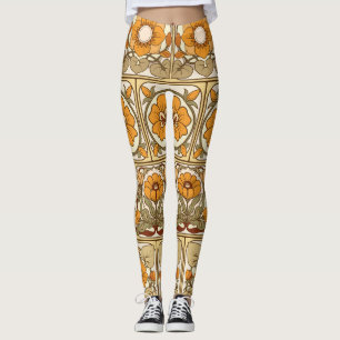 Leggings Baldosa cerámica: estilo Art Nouveau.