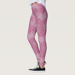 Leggings Baldosas cerámicas a cuadros rosadas simples