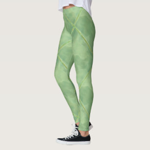 Leggings Baldosas de cerámica verde simple