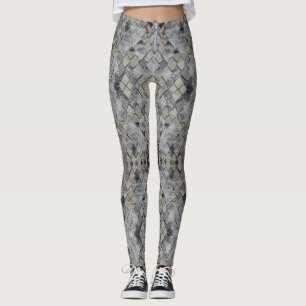 Leggings Baldosas de mármol gris beige