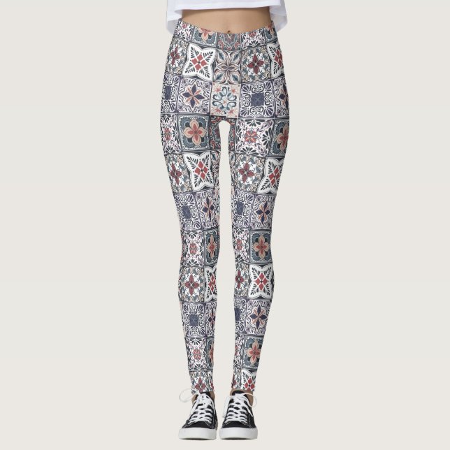 Leggings Baldosas inspiradas en el fondo de escritorio Back (Anverso)
