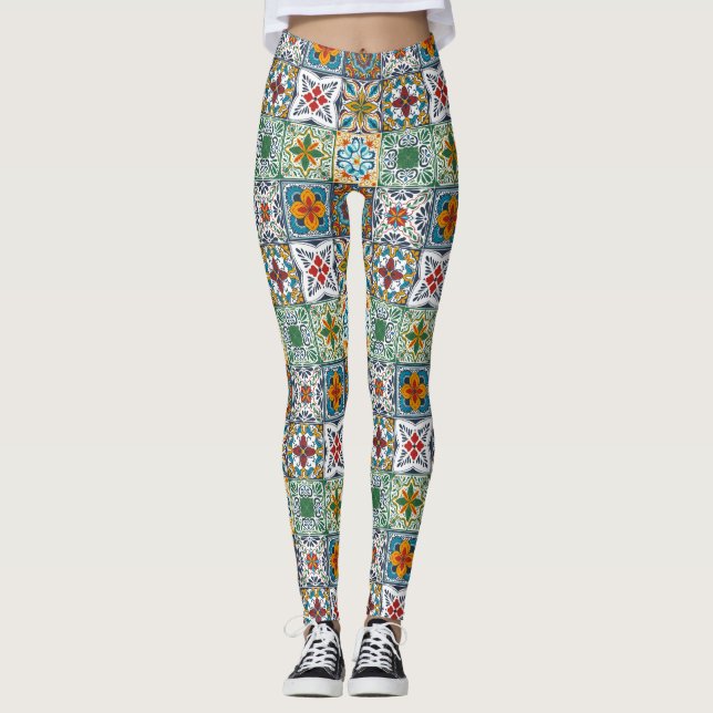 Leggings Baldosas inspiradas por Talavera (Anverso)