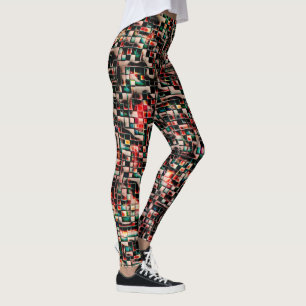 Leggings Baldosas oscuras de estilo bruto texturado, cuadra